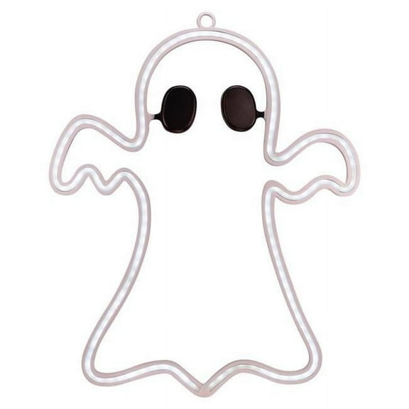 Sienna 9096586 11 in. LED Prelit Ghost Wall Decor, Cool White - Pack of 6
