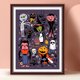 thumbnail image 1 of Cuadros Decorativos Pintura de diamante redondo completo Kits de mosaico de Halloween 5D Ehuebsd bricolaje ilustraciones Festival Kits de mosaico de resina dibujo de imagen arte de diamantes de im, 1 of 9