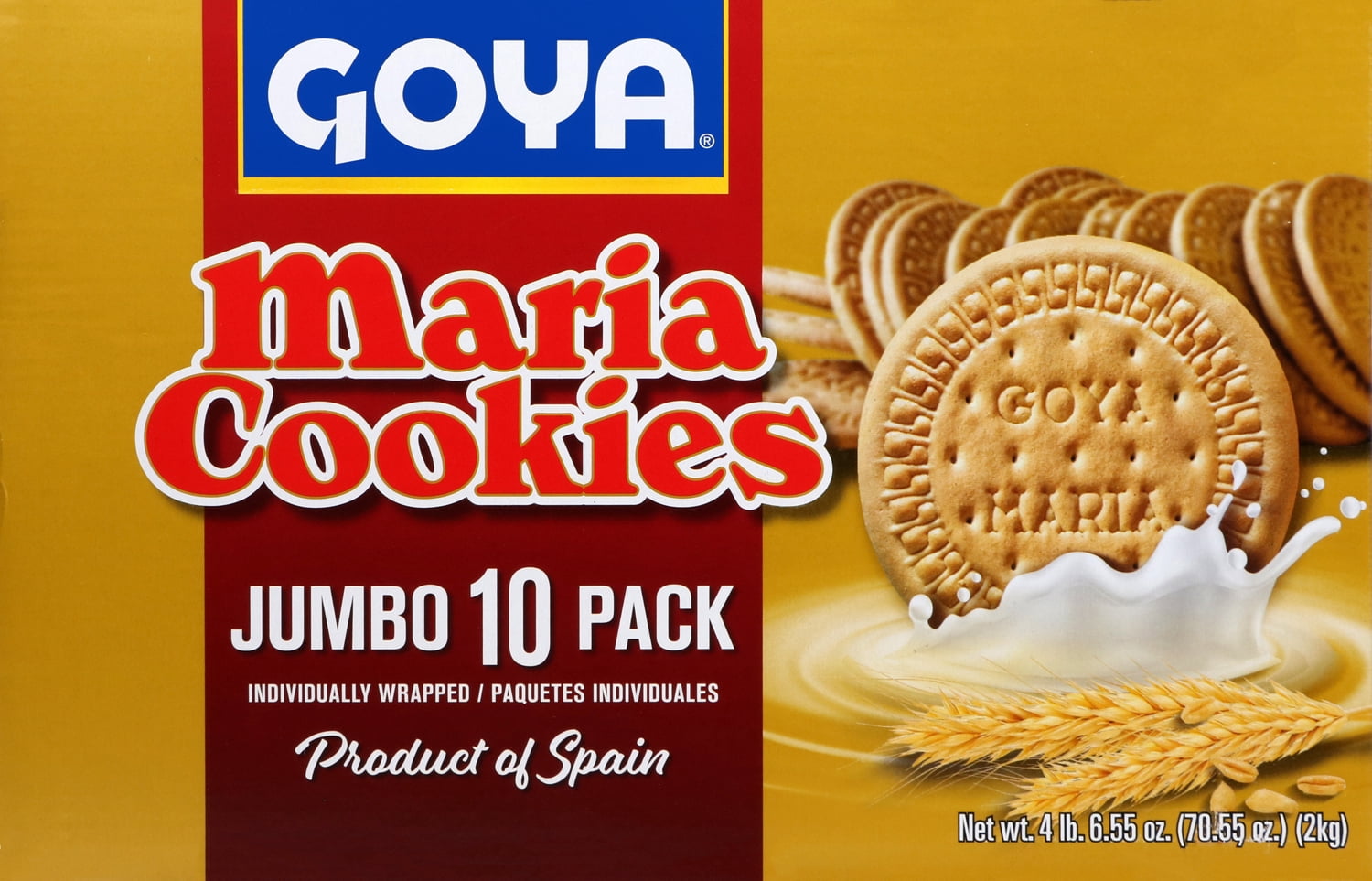 Goya Maria Flavored Cookies Jumbo, 10 Pack, 70.55 oz