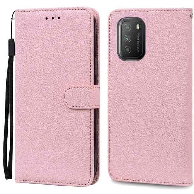 POCOM3 POCO M3 Case Retro Wallet Leather Flip Case For Xiaomi Mi Poco M3 Pro Case M3Pro 5G Phone Cover Coque Fundas Capa Pink POCO M3