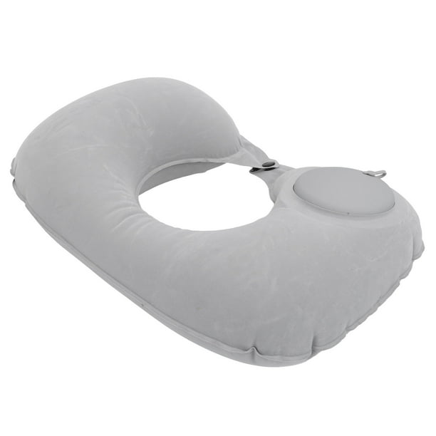 Almohada en forma de u, cojín inflable suave para reposacabeza para uso en viajes