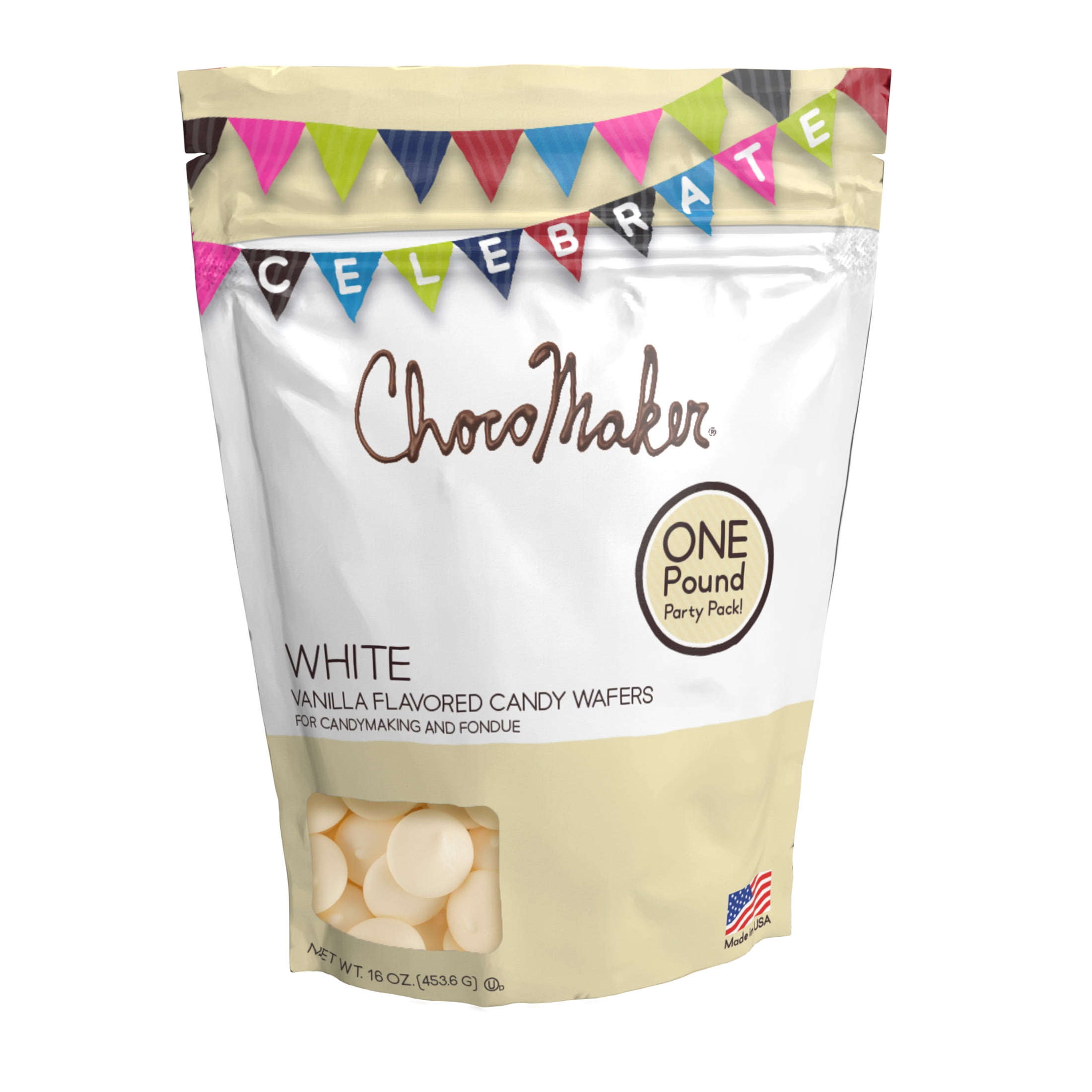(2 pack) ChocoMaker White Vanilla Flavored Candy Wafers,16 oz