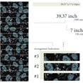 thumbnail image 3 of Flortlias 15Pcs Leather Textured Vinyl Peel and Stick Stair Riser Decals, Self-Adhesive Staircase Riser Stickers, Textured PVC Light Blue Poppy, 3 of 4