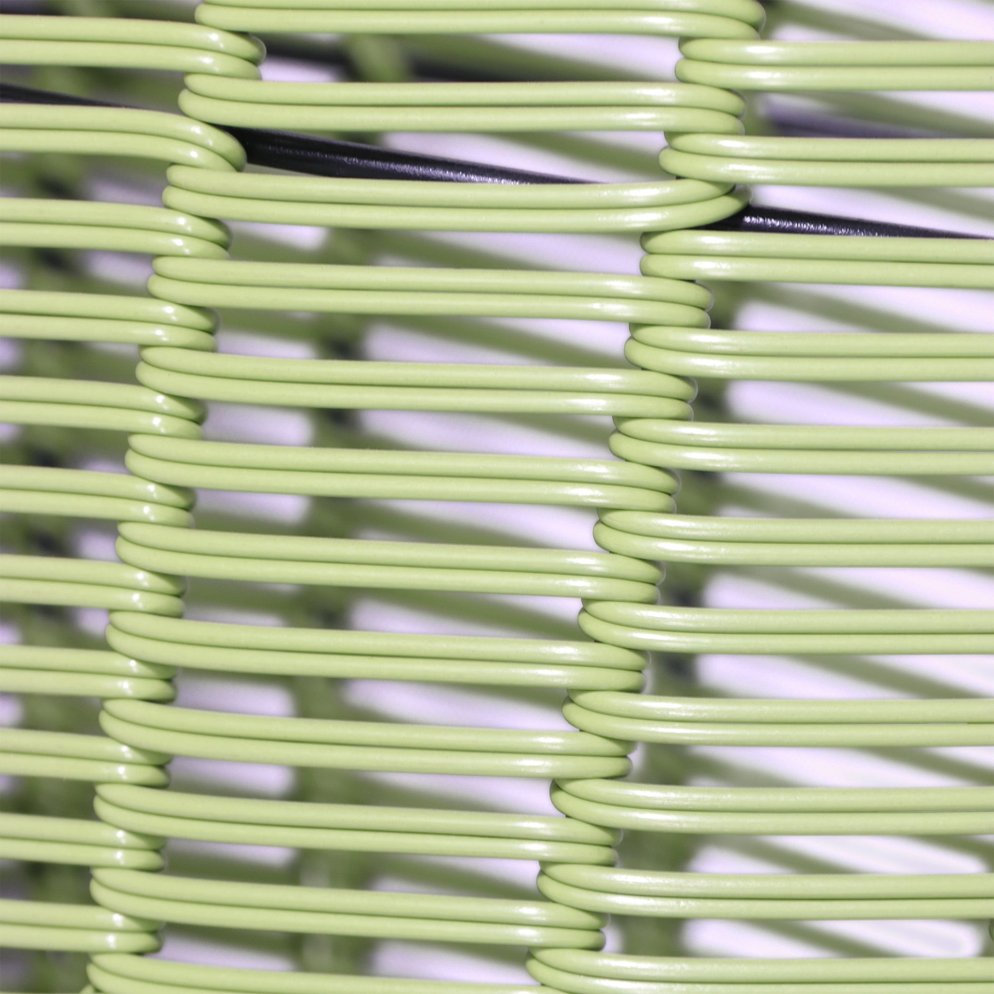 16in Wicker Outddor Side Table - Green
