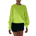 thumbnail image 2 of Sentmoon Tunique Mode Manches Longues Hauts pour Femmes Couleur Unie Col Rond Chemises Décontractées Manches Longues pour Femmes Entraînement Régulier Mode Automne 2024 Vert L Économies d'Automne, 2 of 8