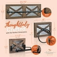 thumbnail image 3 of AAutumn Alley Farmhouse Bathroom Hardware Set, 3 Piece Rustic Wood & Galvanized Metal Bathroom Accessories – Towel Bar, Towel Ring & Toilet Paper Holder, Wall Mount, Brown, 3 of 8