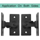 thumbnail image 2 of 2pcs,90 Degree Locking Privacy Lock Sliding Barn Door Latch Right Angle Door Clasp Cam Lock ( Small Black), 2 of 3