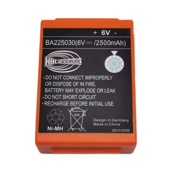 1PCS 2500mAh BA225030 6V Ni-Mh Battery for HBC Crane Remote Pump Truck Rechargeable Battery