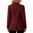 thumbnail image 5 of Women's Loose Fit Long Sleeve Blazer Style Solid Pullover Jacket Work Office Outfits Business Casual | CSEONE,Wine L, 5 of 8