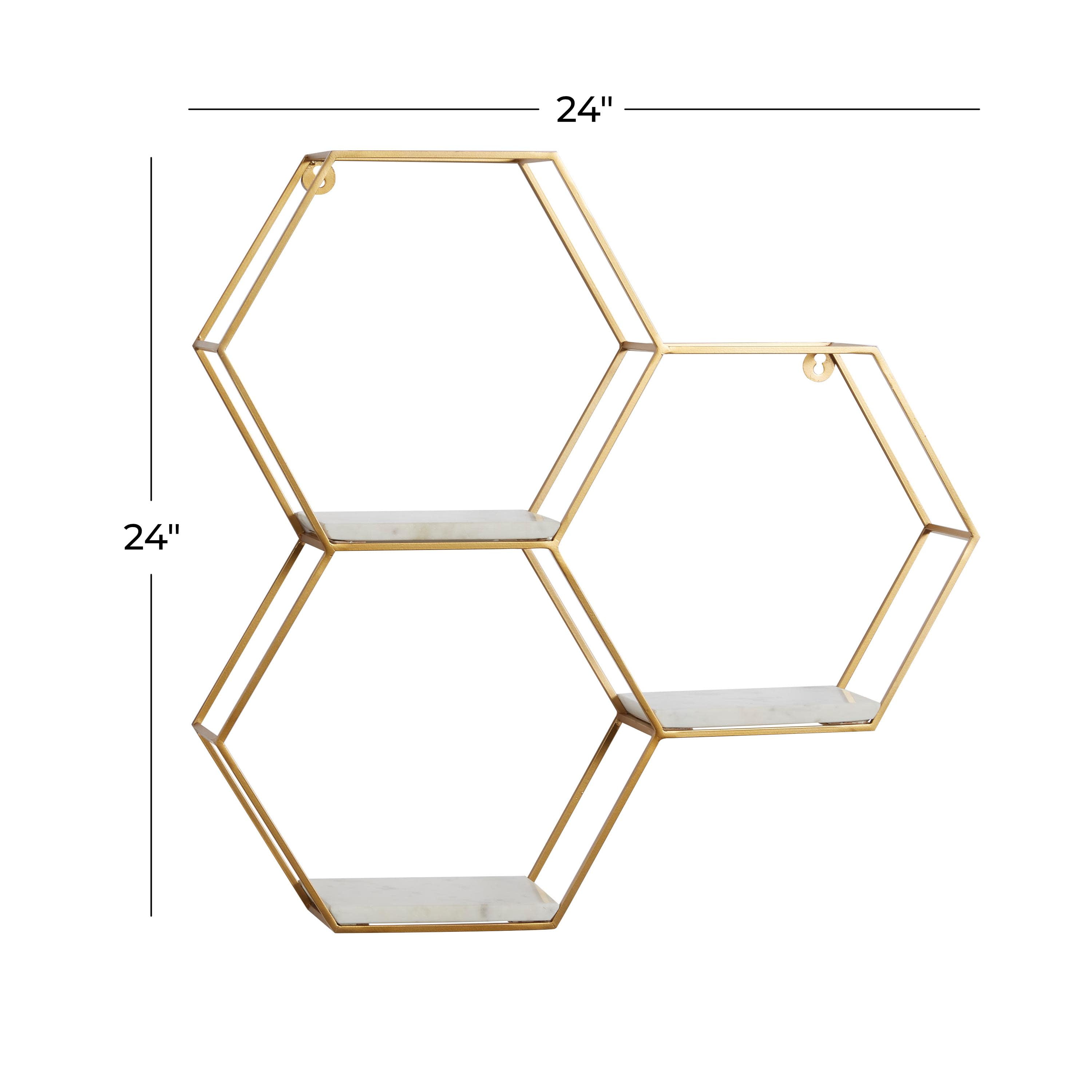 Hexagon wall shelf unit discount
