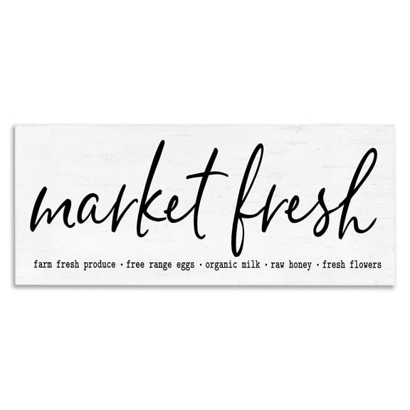 Market Fresh Organic Canvas Wall Art, design by Lettered and Lined