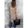 thumbnail image 1 of ABPHQTO Cárdigan largo de mujer con estampado de leopardo, 1 of 5