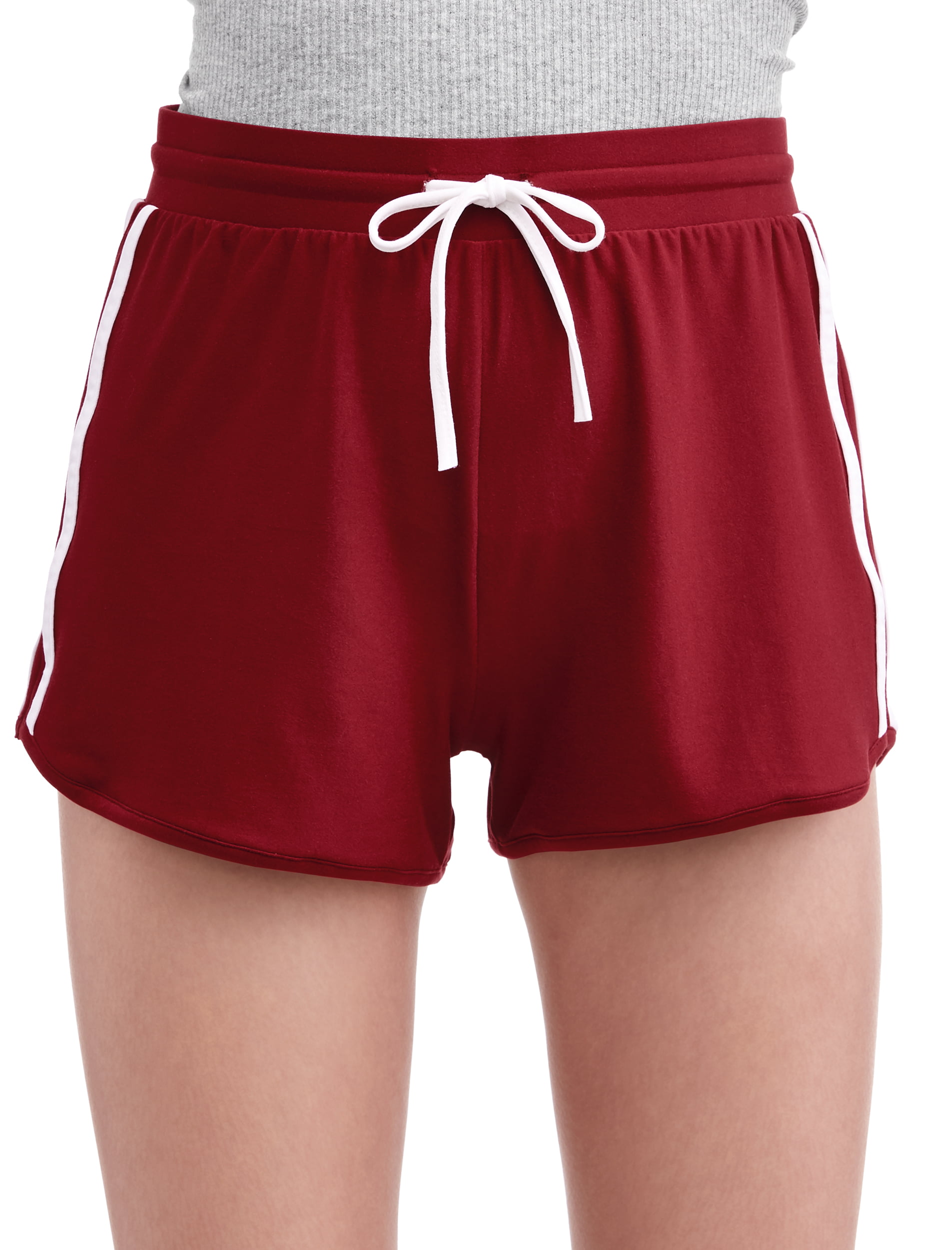 No Boundaries Juniors' basic knit shorts with tie-front 2pk value