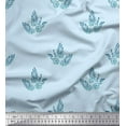 thumbnail image 1 of Soimoi Polyester Crepe Fabric Leaves & Floral Block Fabric Prints by Yard 52 Inch Wide, 1 of 3
