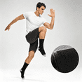thumbnail image 2 of Lohol 6Pack Unisex 100% Cotton Moisture Wicking Cushion Crew Socks (Black), 2 of 5