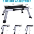 thumbnail image 2 of Step Stool, Adjustable Folding Step Stools for Adults and Seniors, Foldable Step Stool,Step Ladder with Anti-Slip Platform and Rubber feet for Kitchen,Bed,Garden,RV,Office Use,350Ibs Capacity, 2 of 12