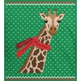 thumbnail image 4 of Old Glory Mens Big Giraffe Scarf Ugly Christmas Sweater Short Sleeve T Shirt, 4 of 6