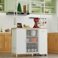 thumbnail image 2 of JRHRXXY Kitchen Island with Storage, Breakfast Bar, Large Coffee Bar with Hooks, 2 of 11
