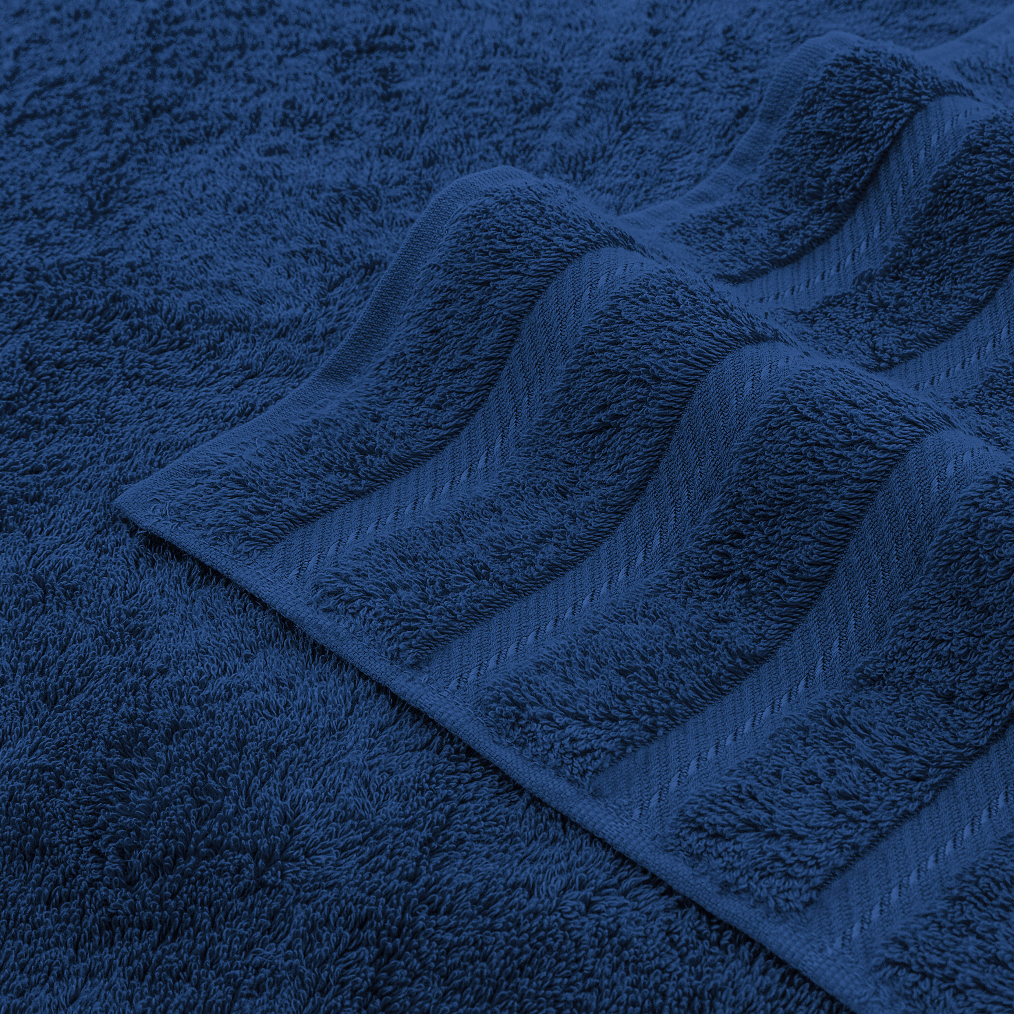 American Soft Linen Navy Blue Turkish Cotton Towel Set, 6-Piece photo 5