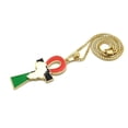 thumbnail image 2 of iJewelry2 Ancient Egyptian Afro-American Colored ANKH Cross with Africa Motif Gold Tone Box Chain Pendant Necklace 20'', 2 of 5