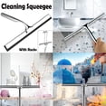 thumbnail image 3 of HURRISE Window Squeegee, Squeegee Cleaning Tool,Stainless Steel Zinc Alloy Window Squeegee Car Windshield Glass Mirror Cleaning Tool with Hook, 3 of 8