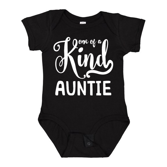 Inktastic Gift for Aunts | One of a Kind Auntie (white) Girls Baby Bodysuit