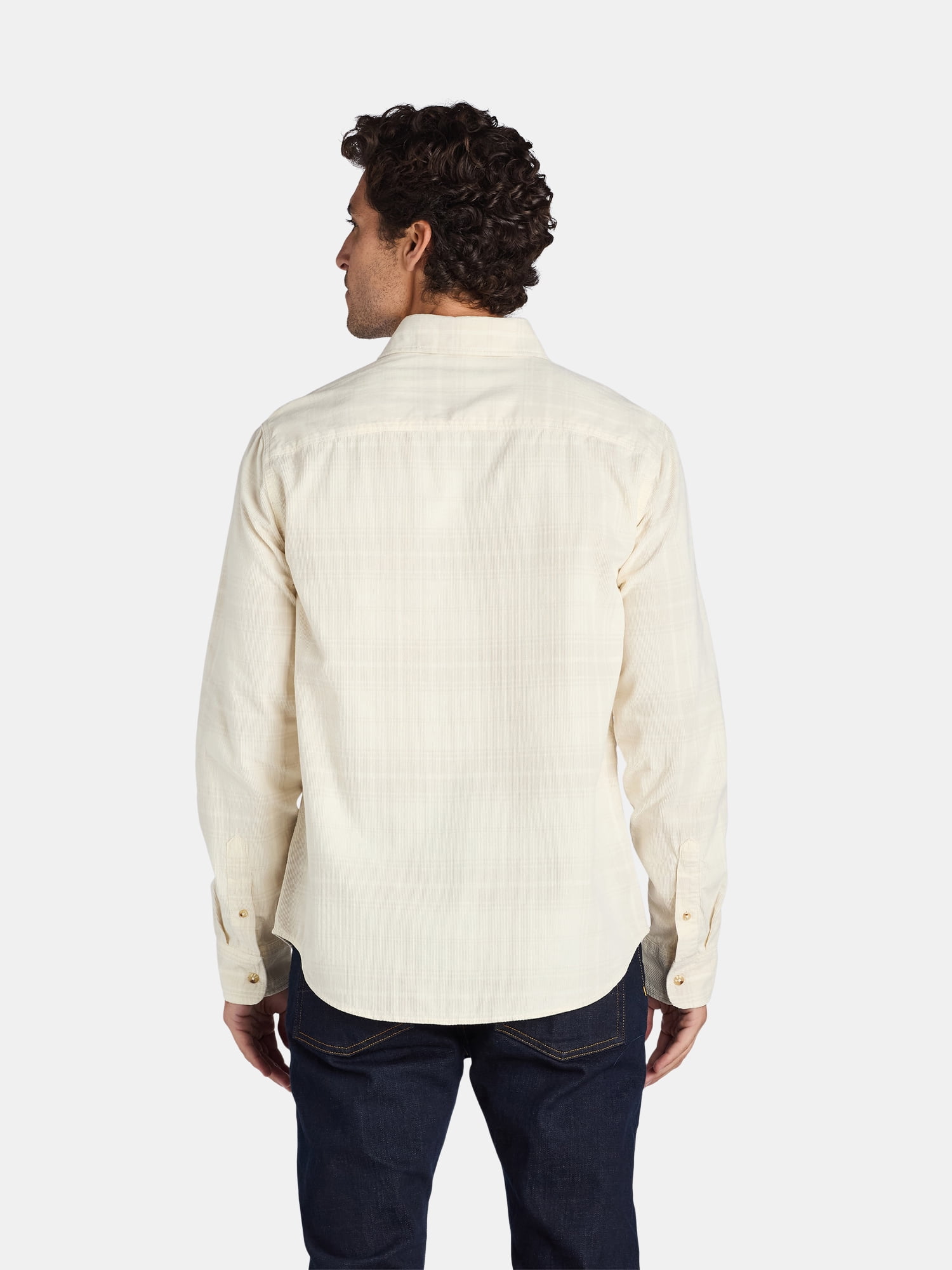 George Men's and Big Men's Corduroy Shirt with Long Sleeves, Sizes S-3XL