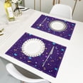 thumbnail image 6 of Purple Stars Pattern Reversible Placemat Non Slip Coffee Mat 18x12 Inch for Dining, Kitchen, Coffee, 6 of 9