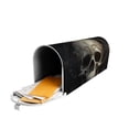 thumbnail image 5 of Yiaed Gold Pattern Skull Print Mailbox Covers, Magnetic Mailbox Cover, Mail Box Covers for Garden Outdoor Decor Box Covers-21x18 in, 5 of 8