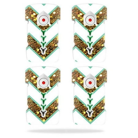 MightySkins DJINSP1BAT-Glitzy Chevron Skin for Dji Inspire 1 Drone Battery - Glitzy Chevron - Pack of 4