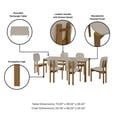 thumbnail image 5 of Gales 70.87 Dining Table from Engineered Wood in Beige - Set of 7, 5 of 8