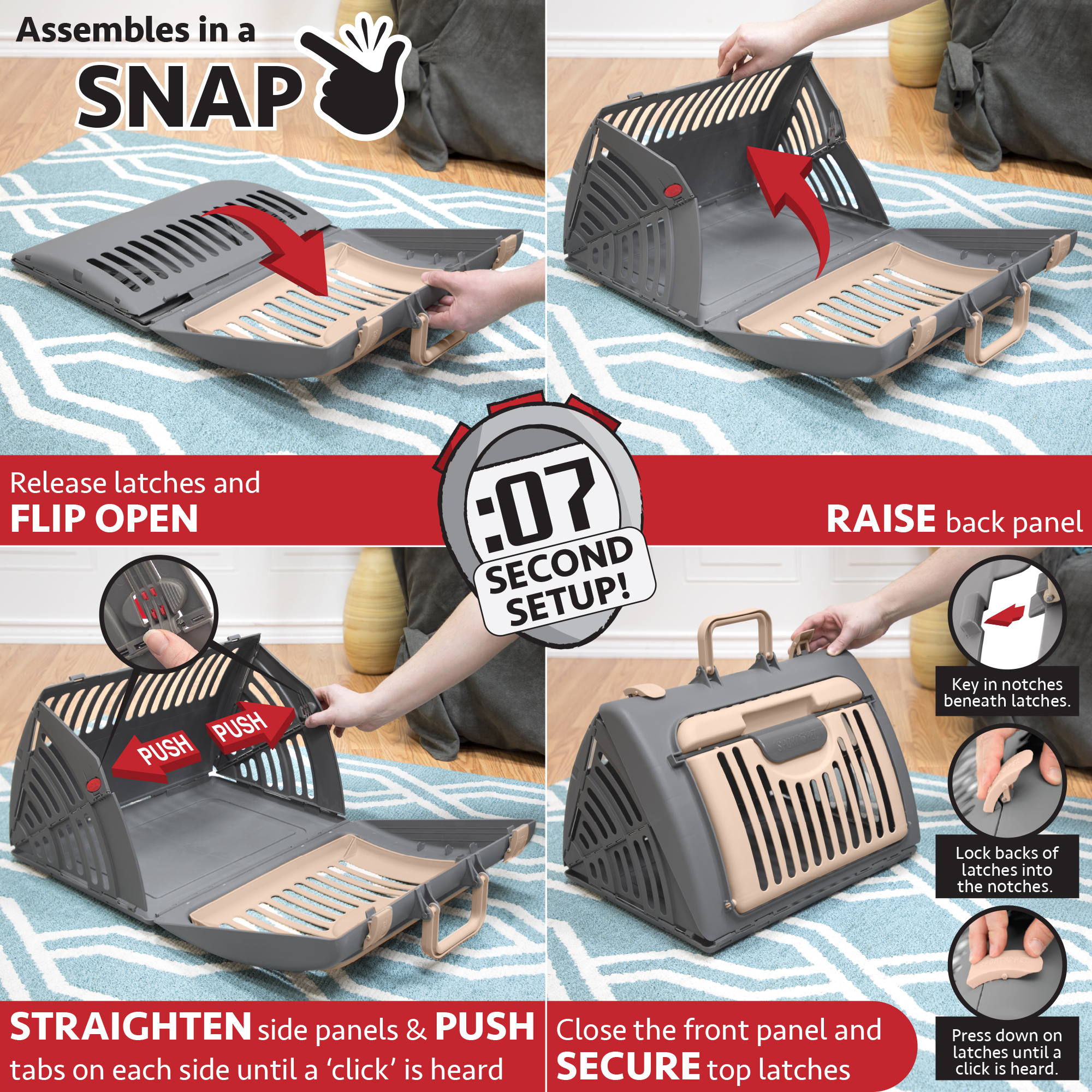 SportPet Designs Extra Large Folding Cat Carrier photo 6