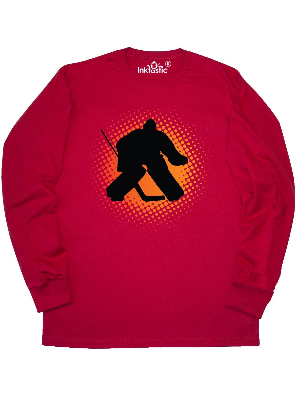 INKtastic Inktastic Ice Hockey Goalie Sports Adult Long Sleeve T