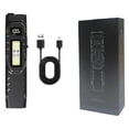 thumbnail image 1 of EDC Flashlight with Digital Screen 1500 USB Rechargeable Stainless Steel 8 Mode LED Pocket Light for Home Camping Emergency Use, 1 of 6
