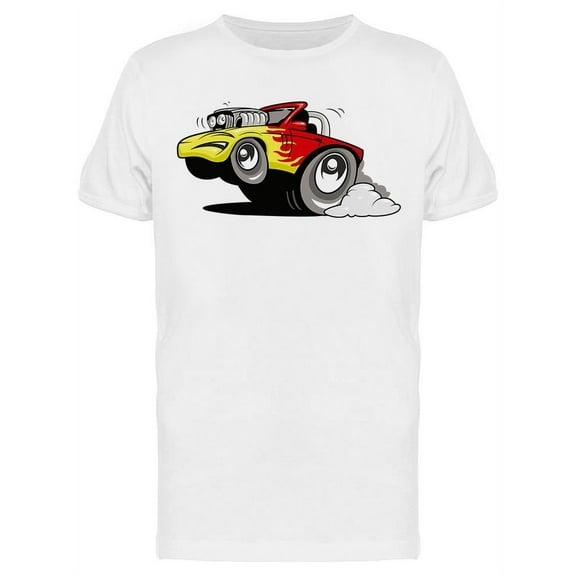 Furious Cartoon Hot Rod T-Shirt Men -Image by Shutterstock, Male Large
