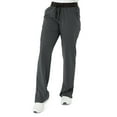 thumbnail image 3 of ave. Varick Women's Six Pocket Midrise Straight Leg Scrub Pant in Charcoal, XS Tall, 3 of 6