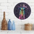 thumbnail image 3 of Yayeee 10" Wall Clock Battery Operated Quartz Round Silent Non-Ticking Home Decor,Purple UFO, 3 of 6