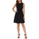 thumbnail image 2 of INSPIRE CHIC Ropa de Mujer para Trabajar Vestidos Midi A-Line Sin Mangas de Color Sólido M Negro, 2 of 6
