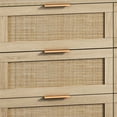 thumbnail image 7 of 6-Drawers Rattan Storage Cabinet Rattan Drawer, 43.31" Wood Tall Chest of Dressers with Handmade Natural Rattan Drawers for Bedroom, Living Room, Drawers Dresser With Modern Large Space Up Load 50 lbs, 7 of 7