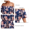 thumbnail image 2 of Mameluco Con Hombros Descubiertos Mameluco De Manga Corta Mameluco De Verano Mameluco Estampado Con Hombros Descubiertos Pantalones Cortos De Manga Corta Casuales Mameluco De ANGGREK Otros, 2 of 6