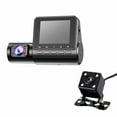 thumbnail image 2 of 2.4 Inch 3-Channel Car Dash Cam, 1080P HD Night Vision 170° Wide Angle, Front Interior Rear Recording Loop Recording, Reverse Image Parking Assist Line, for Car Driving 360° Full View Recording, 2 of 9
