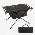 thumbnail image 3 of Tignapoo Ultralight Portable Aluminum Folding Table for Outdoor Camping, Hiking, and Tactical Use with Net Bag - Black, 3 of 6