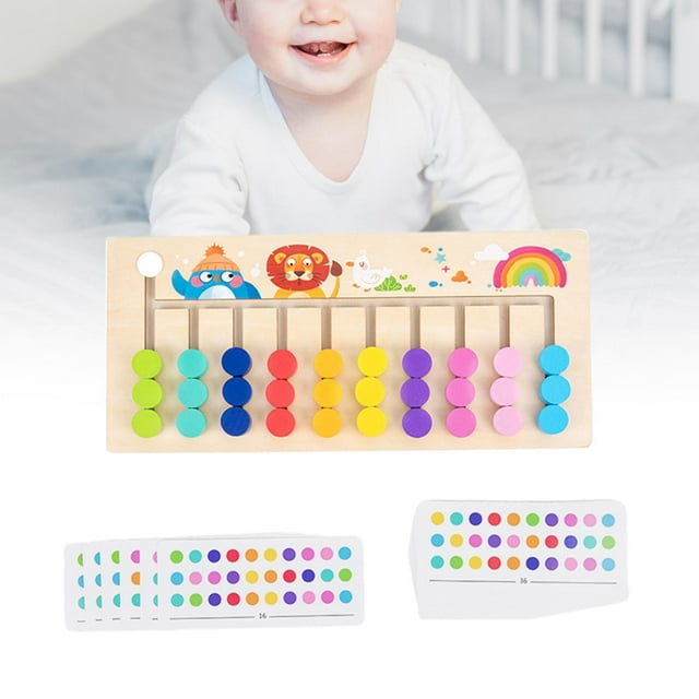Juegos de Mesa Montessori CUTICAT Rompecabezas de Diapositivas 10 Colores