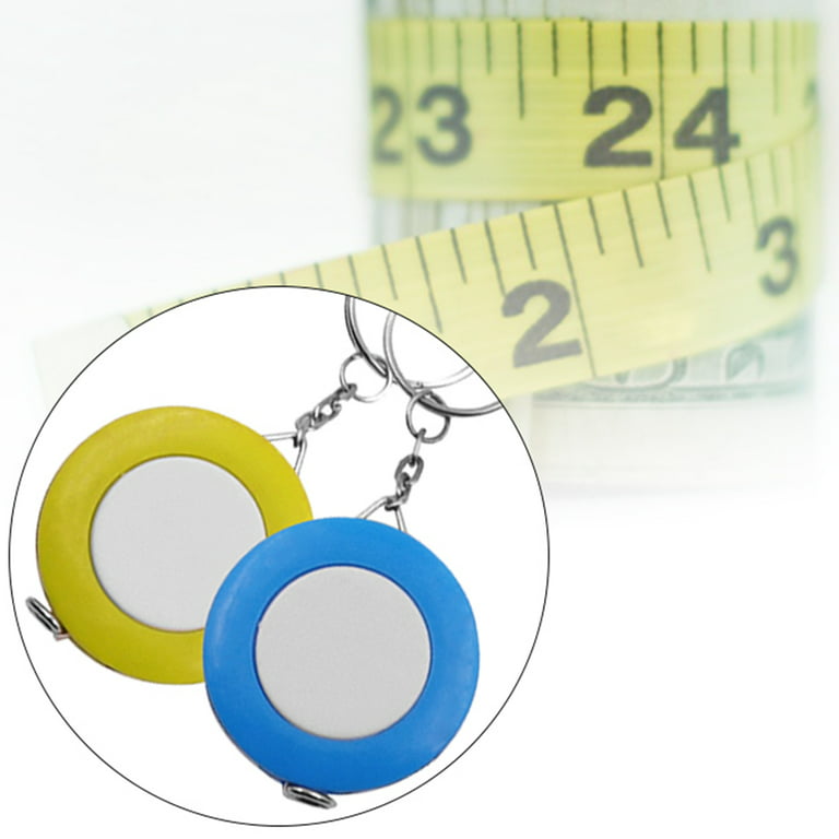 Mini Tape Measure With Key Chain Plastic Portable 1.5m Retractable