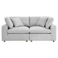 thumbnail image 3 of Modway Commix 2 Piece Down Filled Overstuffed Sectional Sofa Set in Light Gray, 3 of 10