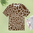 thumbnail image 4 of Giraffe Print Pattern Women's T-Shirt Short Sleeve T Shirts Tops Tee Ladies Loose T, 4 of 6