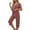 Pink, variant on GERsome 2 Pack Womens Pajama Sets Short Sleeve Pullover Tops with Capri Pajama Pants Set Soft Sleepwear Pj Lounge Sets S-3XL (Red,L)