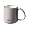 thumbnail image 2 of Dongrere Plastic Coffee Mug, Solid Color Tea Cup with Handle, Simple Drinkware Cup for Home, Office and Cafe Use, 3.3x3.6 Inch, Gray, 2 of 6
