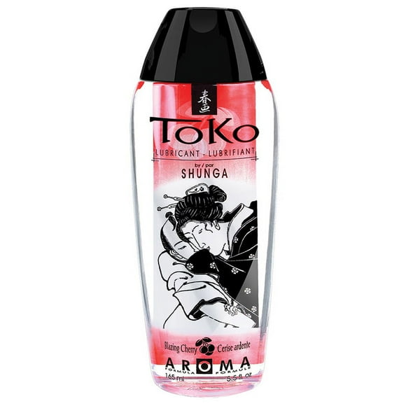 Shunga Toko Aroma Lubrifiant Personnel Aromatisé à Base d'Eau, Cerise Flamboyante 5,5 oz