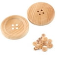 thumbnail image 5 of BUYISI 20 Wooden Buttons In Natural Wood Color Perfect For Clothing And Handmade Items 12.5Mm, 5 of 5